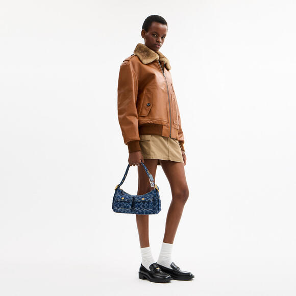 Coachtopia Cargo Shoulder Bag In Upcrafted Signature Denim - Picture 6 of 9